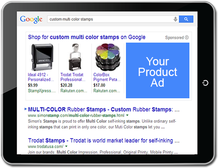 Example Google Shopping search result ad